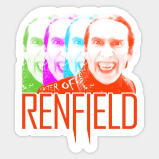 Renfield movie Nicolas Cage as count dracula fan works graphic design by ironpalette Sticker